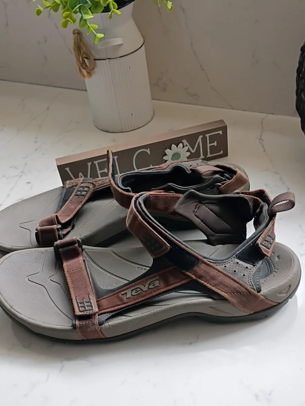 Teva Men's Brown and Gray Outdoor Sport Sandals
